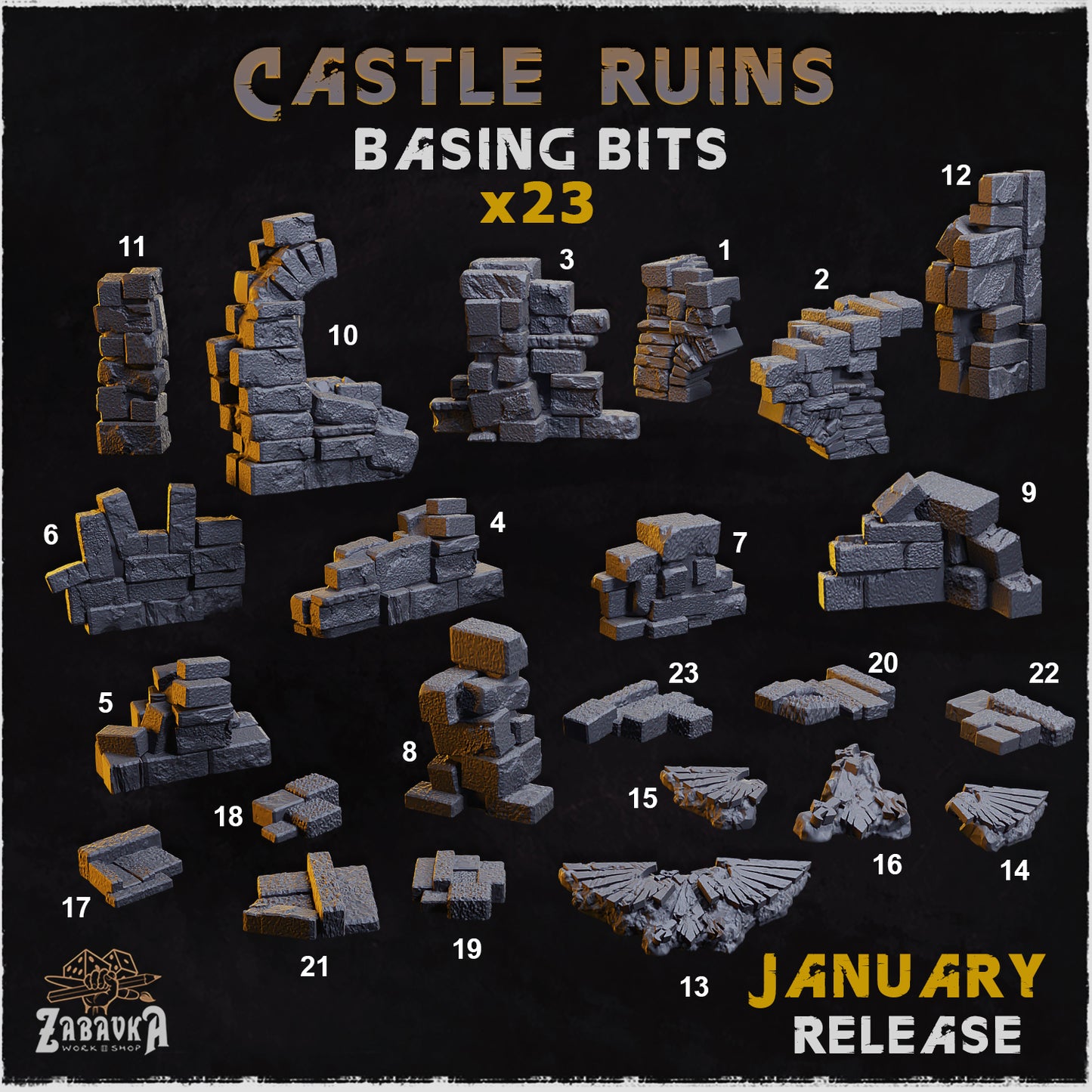 Castle Ruins Basing Bits