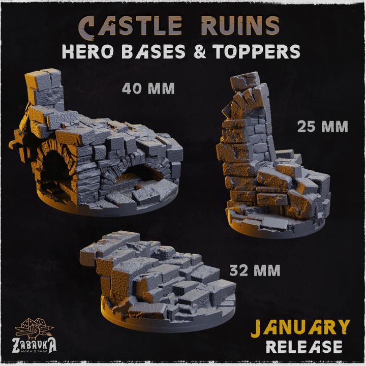 Castle Ruins Basing Topper