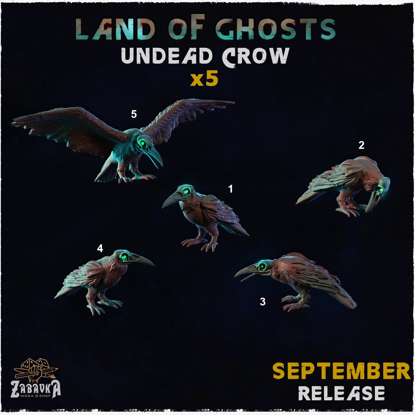 Land of Ghosts: Undead Crows Basing Bits