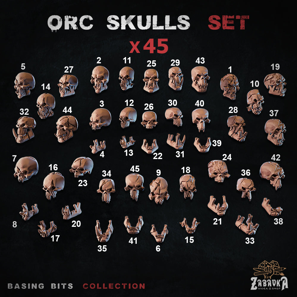 Skulls and Bones: Various Skulls Basing Bits