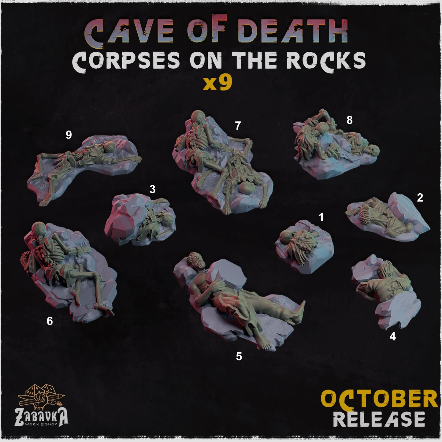 Cave of Death - Basing Bits - Corpses on Ground