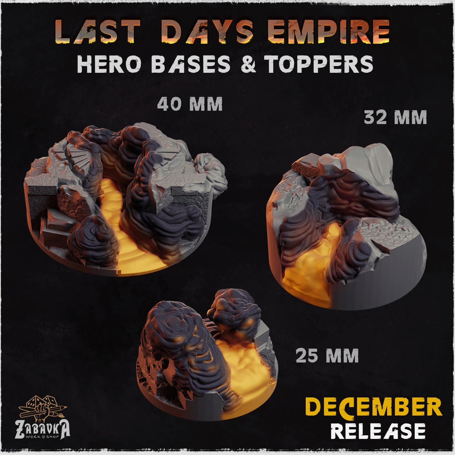 Lava and Fire Set 1 Base Toppers